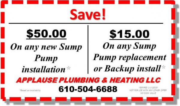 Save $50 on Sump or $15 on Replacement