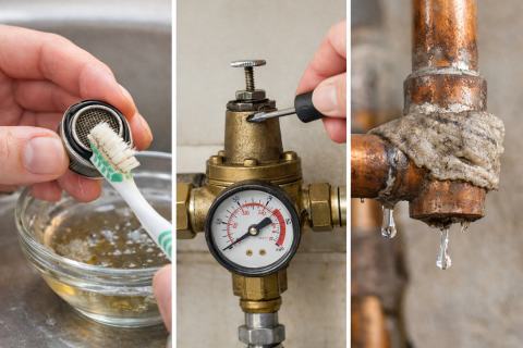 DIY water pressure fixes and repairs.