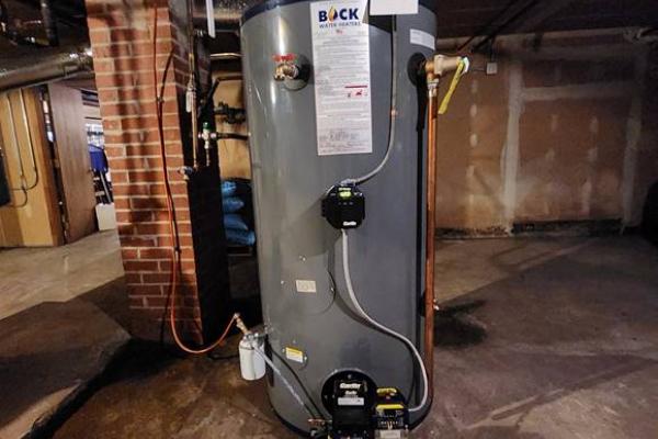 Commercial Carlin Oil Fired Bock Hot Water Heater installation by Applause Plumbing in Easton, PA. Experience the #1 selling commercial Bock Water Heater with Carlin oil-fired technology, offering unmatched efficiency, reliability, and sustainability for diverse commercial applications.