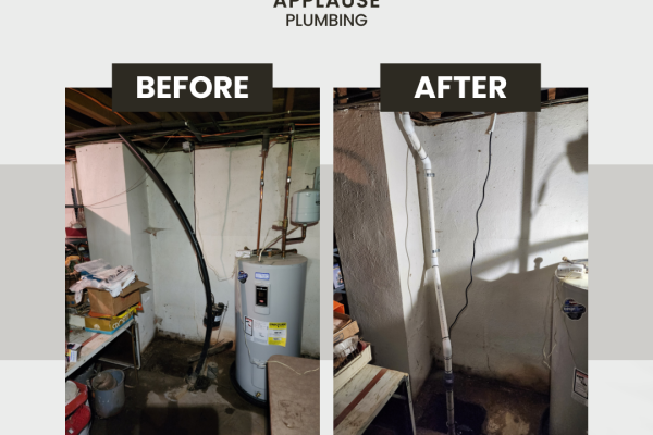 Before and After of a Sump Pump Installation